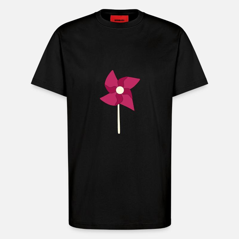 Windrad Windräder - T-Shirt - made by SPREAD - SOLID BLACK