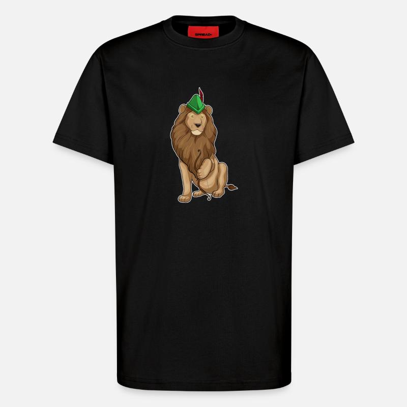 Löwe Bogenschütze Bogen - T-Shirt - made by SPREAD - SOLID BLACK