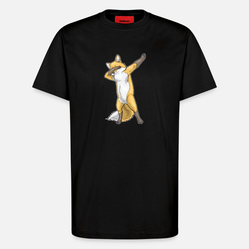 Fox Hip Hop Dance - T-Shirt - made by SPREAD - SOLID BLACK