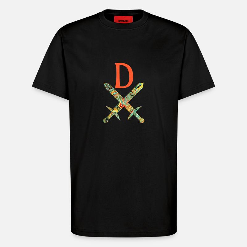 épées croisées e 200 d - T-shirt bio décontracté fabriqué en UE - SOLID BLACK