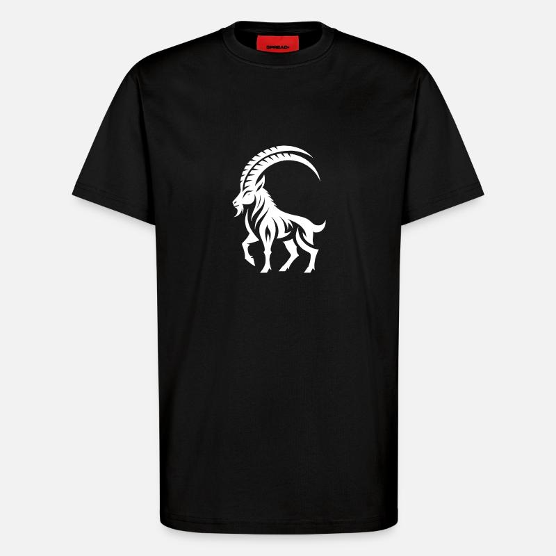 Sternzeichen Tattoo Stolzer Steinbock - T-Shirt - made by SPREAD - SOLID BLACK