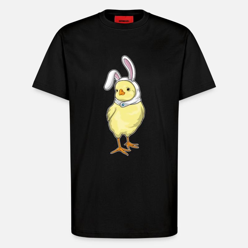 Chick Bunny Easter - T-Shirt - made by SPREAD - SOLID BLACK