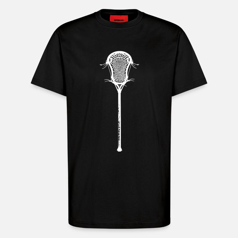 Dessin de batte de crosse - T-shirt bio décontracté fabriqué en UE - SOLID BLACK