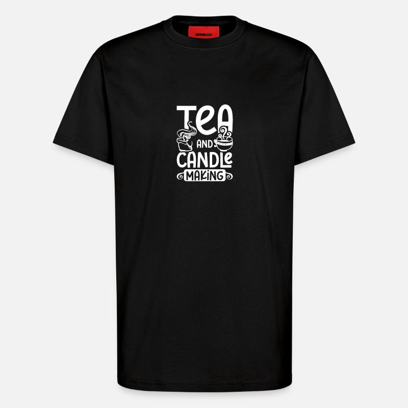 Tea and candle making - T-Shirt - made by SPREAD - SOLID BLACK