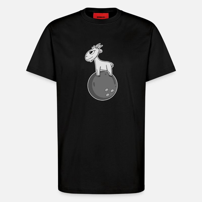 Bowling de chèvre - T-shirt bio décontracté fabriqué en UE - SOLID BLACK