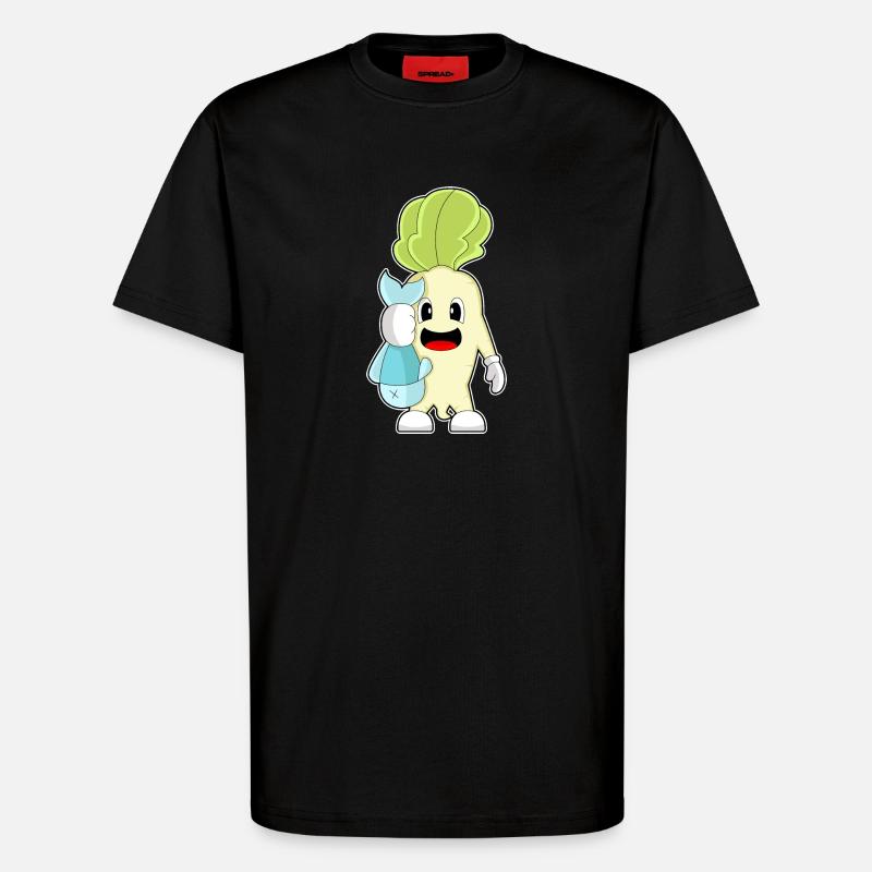 Pêche au radis pêcheur - T-shirt bio décontracté fabriqué en UE - SOLID BLACK