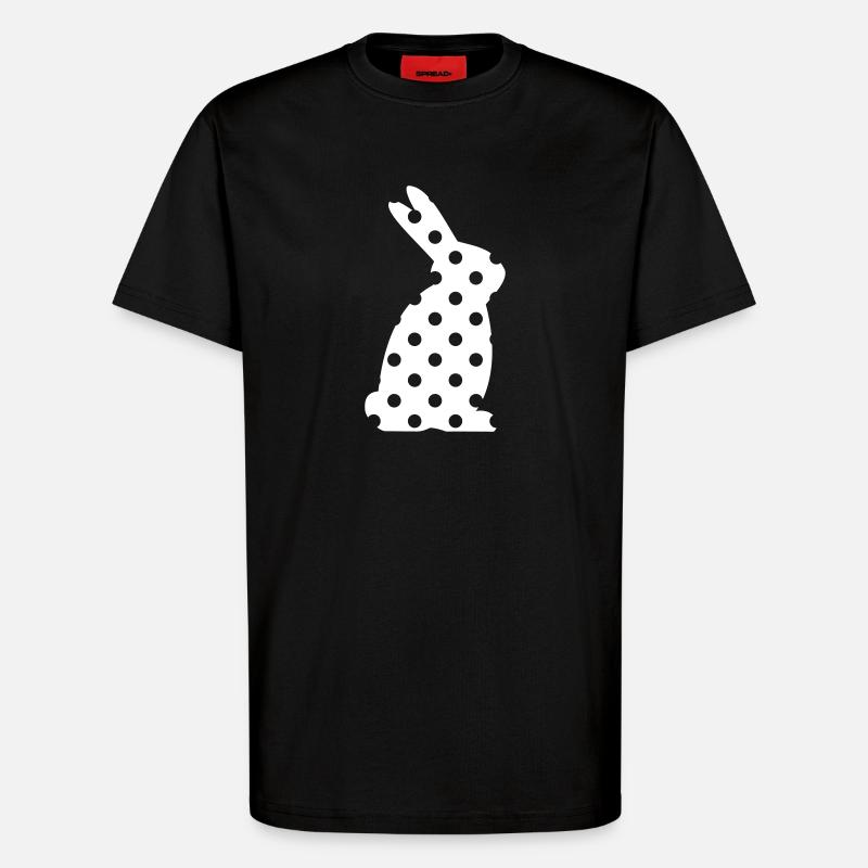 Bunny Dots Easter Gift - T-Shirt - made by SPREAD - SOLID BLACK