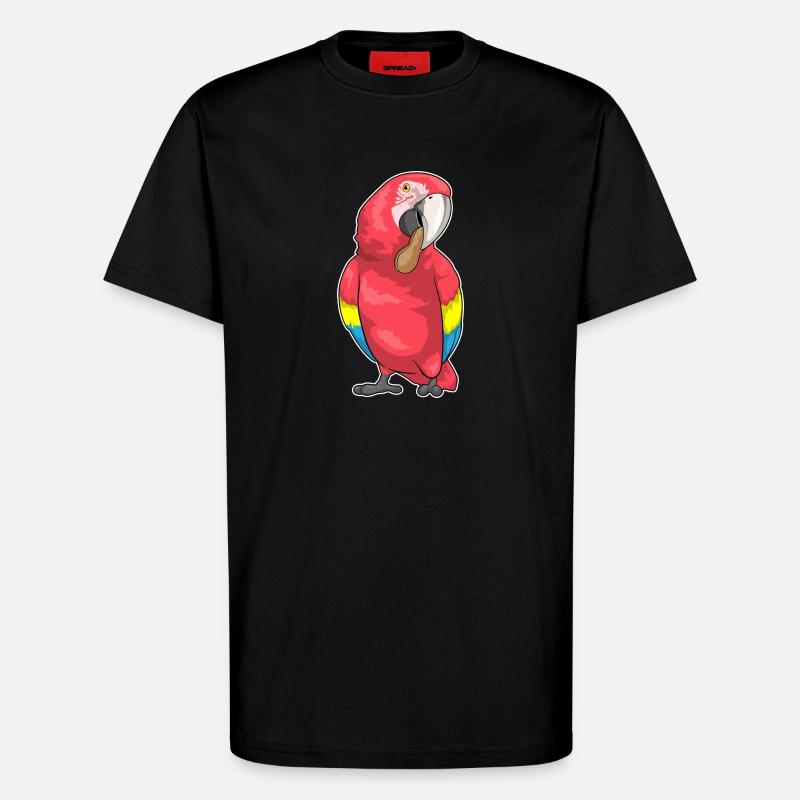Parrot Peanut - T-Shirt - made by SPREAD - SOLID BLACK