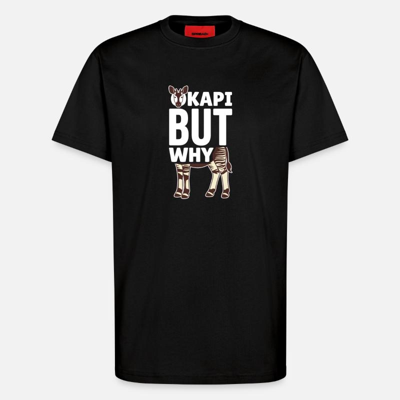 Okapi-liebhaber Okapi-tier Seltene Tierweltliebe - T-Shirt - made by SPREAD - SOLID BLACK