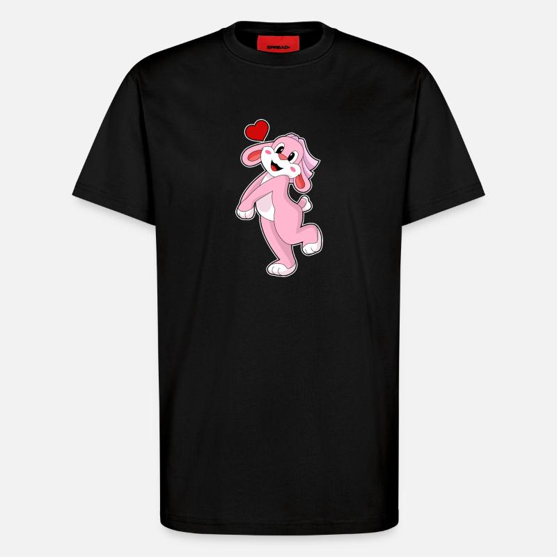 Rabbit Bride Veil Wedding - T-Shirt - made by SPREAD - SOLID BLACK