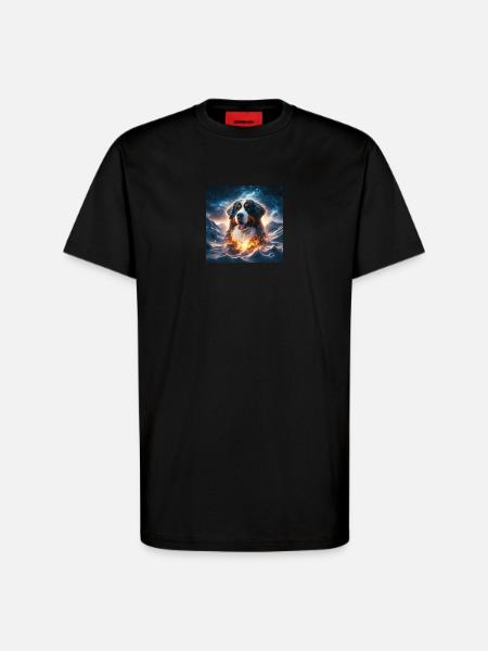 Bouvier bernois - T-shirt bio décontracté fabriqué en UE - SOLID BLACK