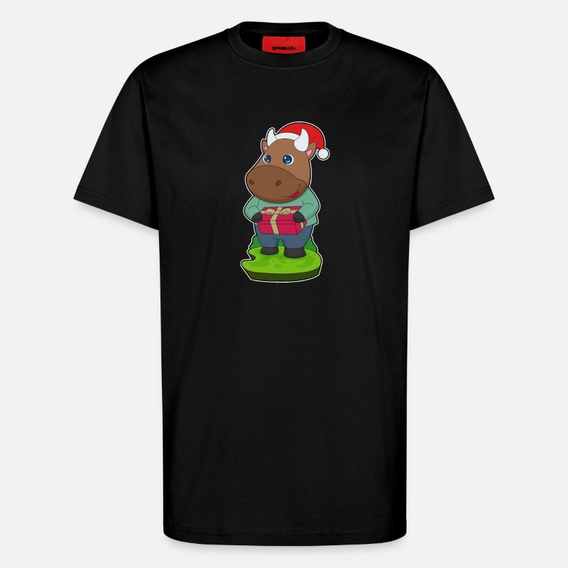 Taurus Christmas Package - T-Shirt - made by SPREAD - SOLID BLACK