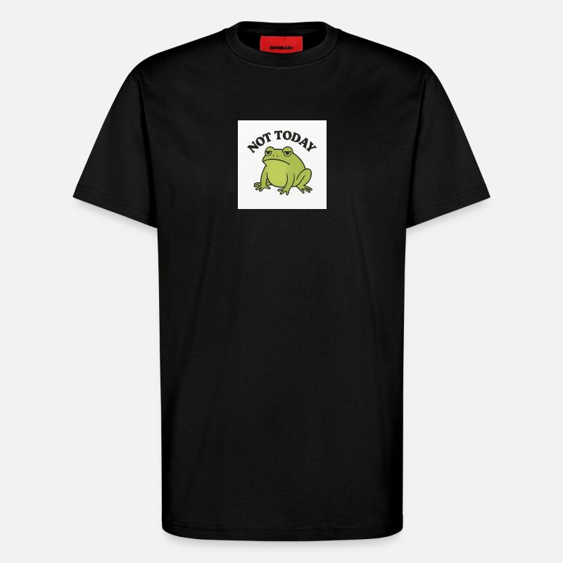 Lustiger Frosch mit Statement Text - T-Shirt - made by SPREAD - SOLID BLACK