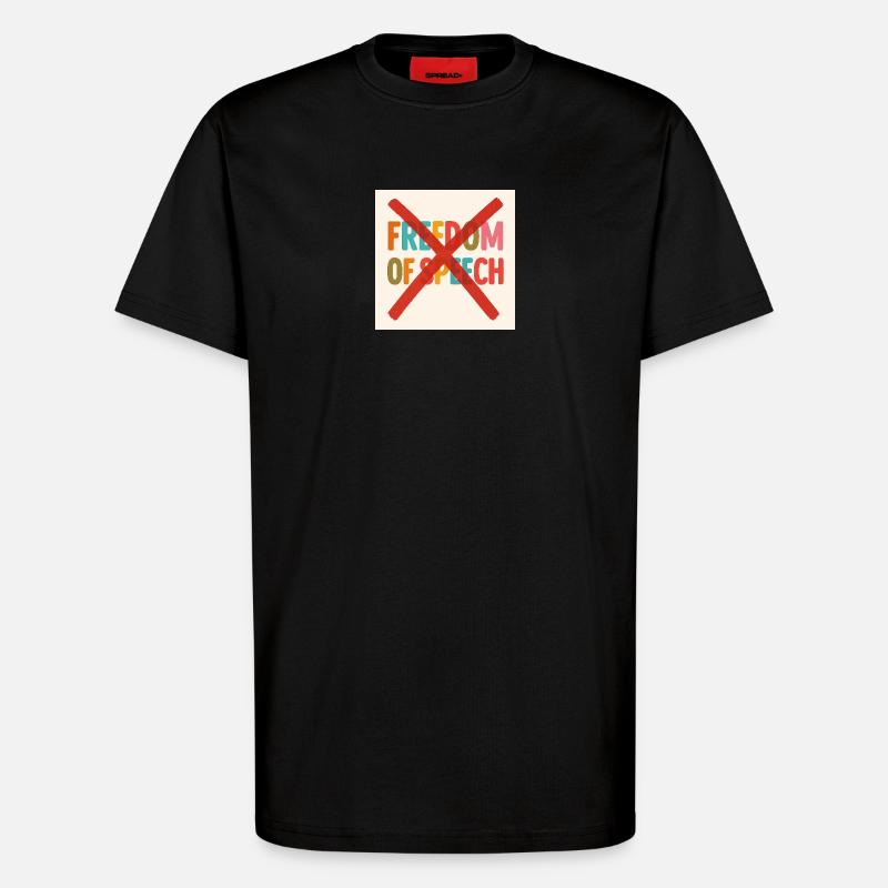 Liberté d’expression - T-shirt bio décontracté fabriqué en UE - SOLID BLACK