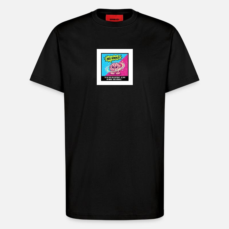 Awesome Idea Brain Pop - T-Shirt - made by SPREAD - SOLID BLACK