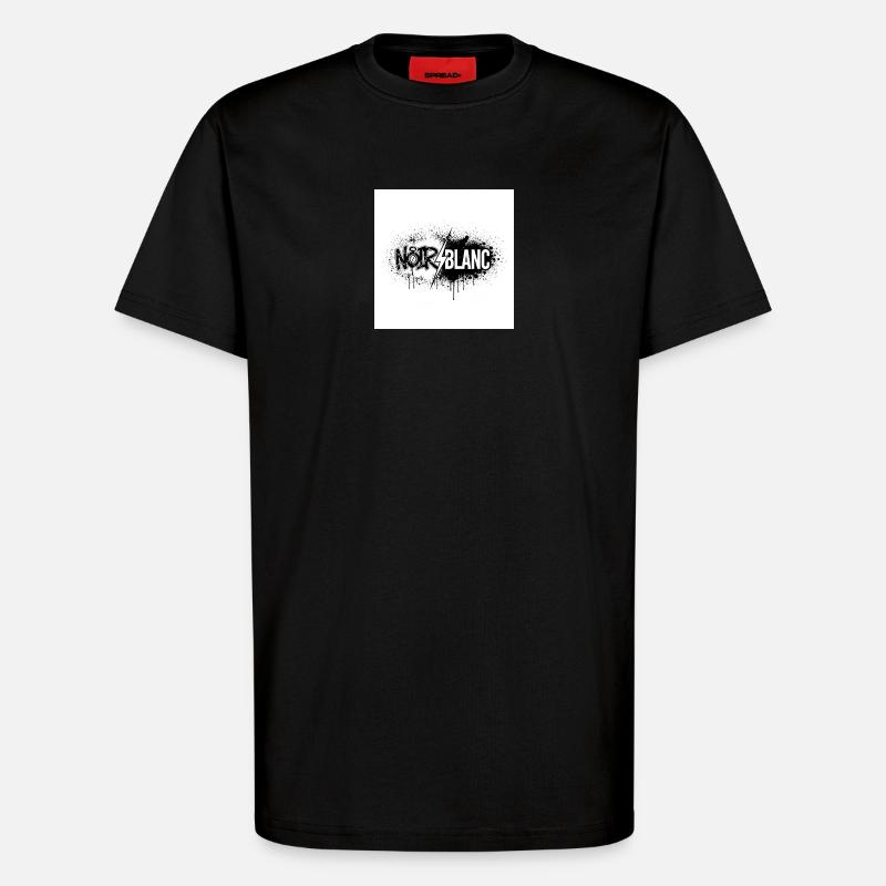 North White Graffiti Flash - T-Shirt - made by SPREAD - SOLID BLACK