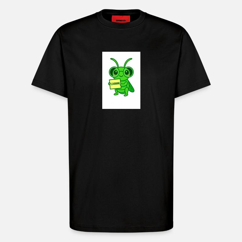 Lernkäfer mit Brille Motiv - T-Shirt - made by SPREAD - SOLID BLACK