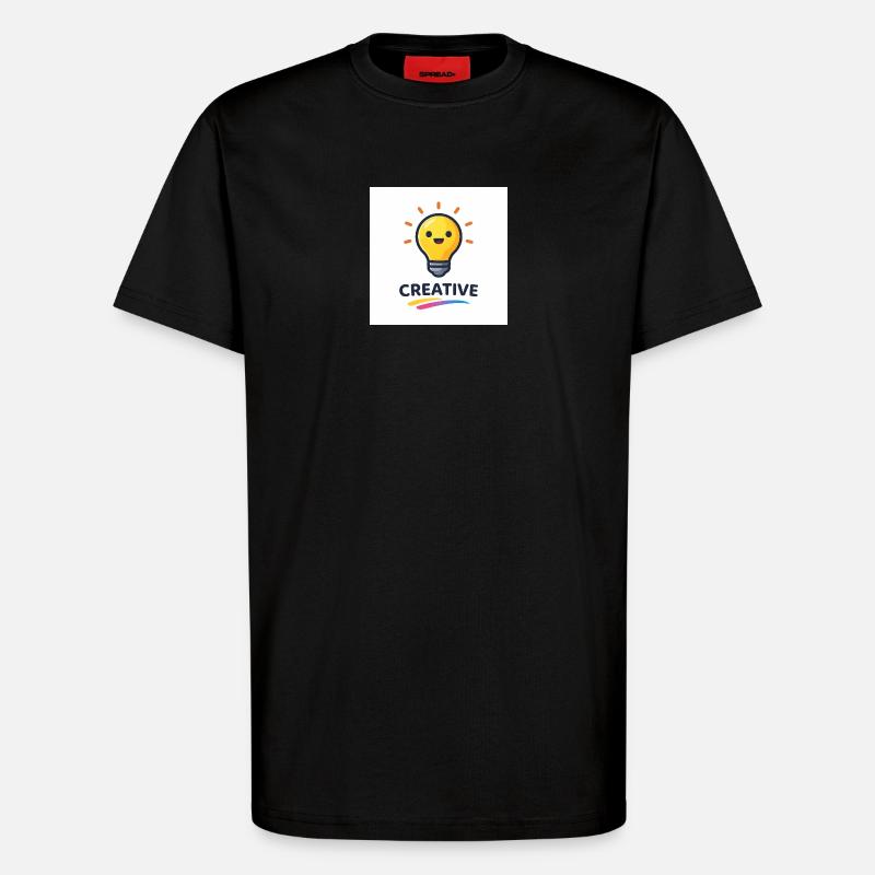 Creative flash of light design - T-Shirt - made by SPREAD - SOLID BLACK