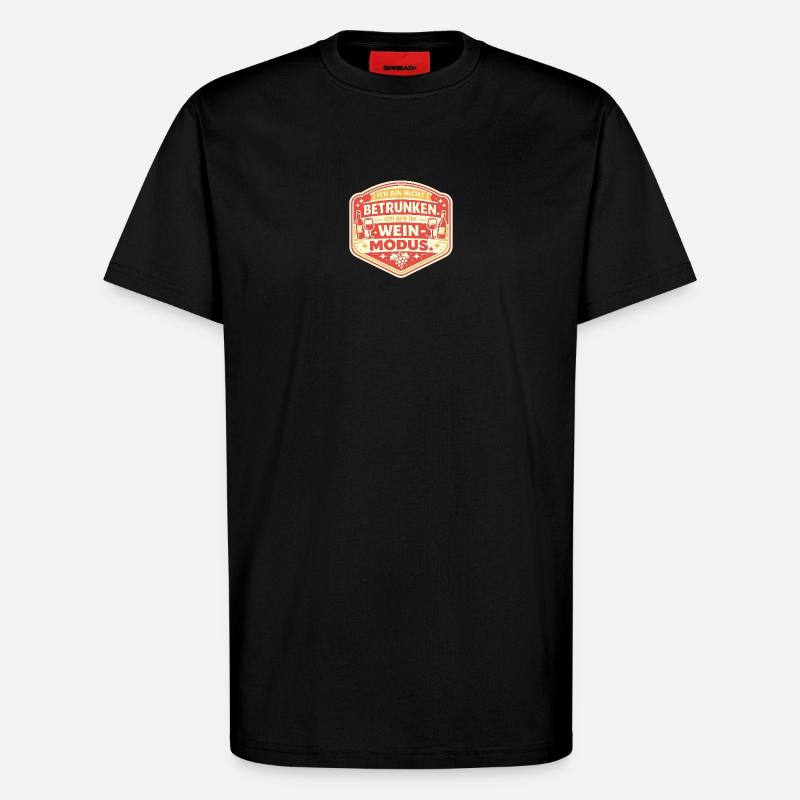 Weinmodus Badge - T-Shirt - made by SPREAD - SOLID BLACK
