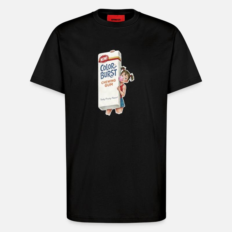  Retro Kaugummi - T-Shirt - made by SPREAD - SOLID BLACK