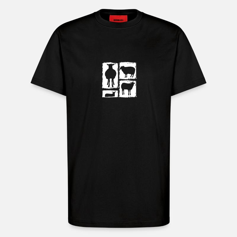 Schäfer Schaf - T-Shirt - made by SPREAD - SOLID BLACK