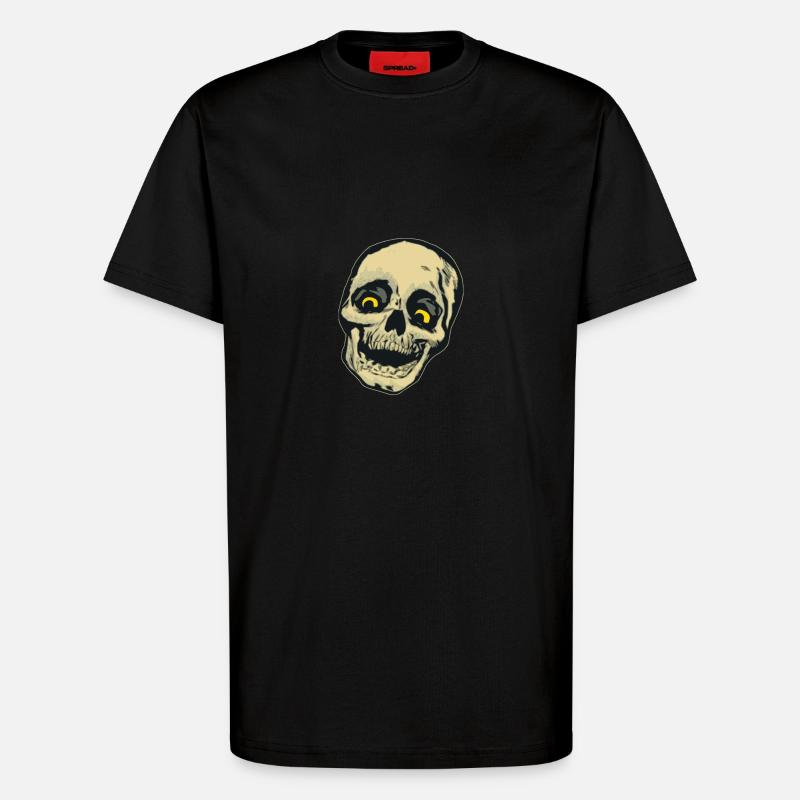 Totenkopf Comic Geschenk - T-Shirt - made by SPREAD - SOLID BLACK