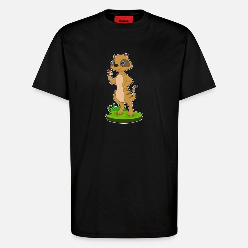 Meerkat Ring - T-Shirt - made by SPREAD - SOLID BLACK