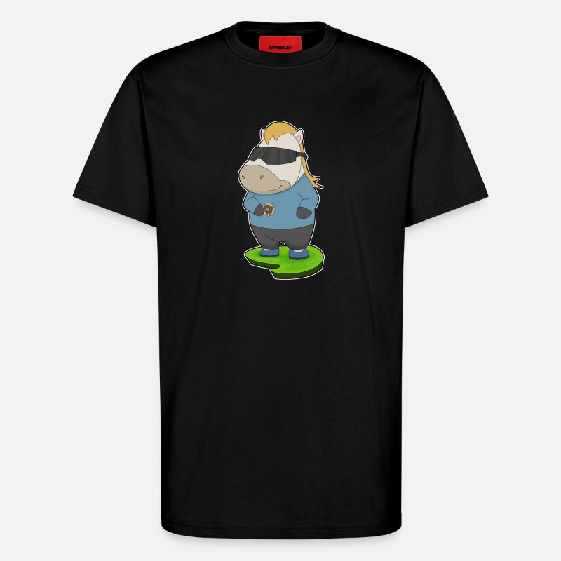 Pferd Donut - T-Shirt - made by SPREAD - SOLID BLACK