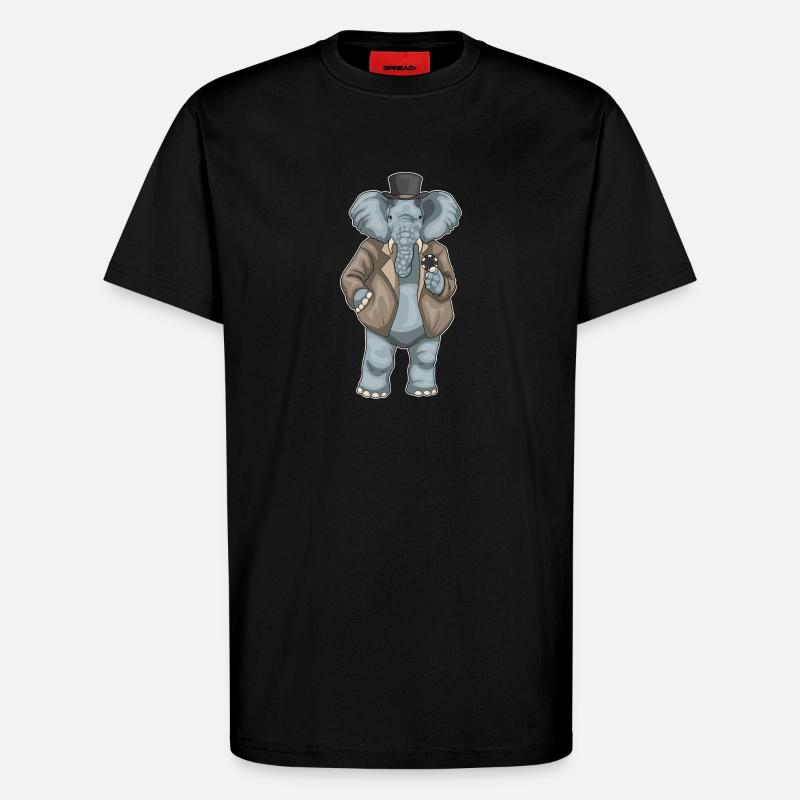 Elefant Poker Pokerchips - T-Shirt - made by SPREAD - SOLID BLACK