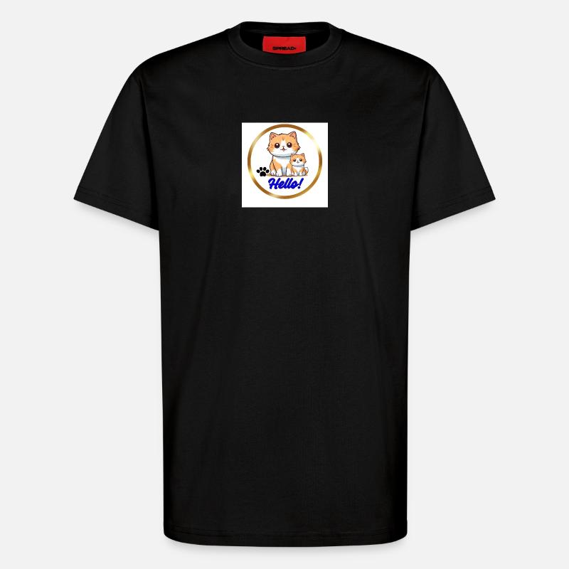 Hello - T-Shirt - made by SPREAD - SOLID BLACK