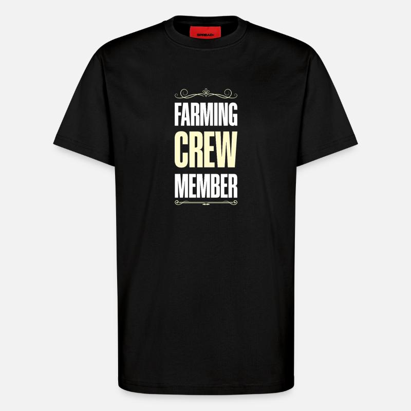 Farming Crew - T-Shirt - made by SPREAD - SOLID BLACK