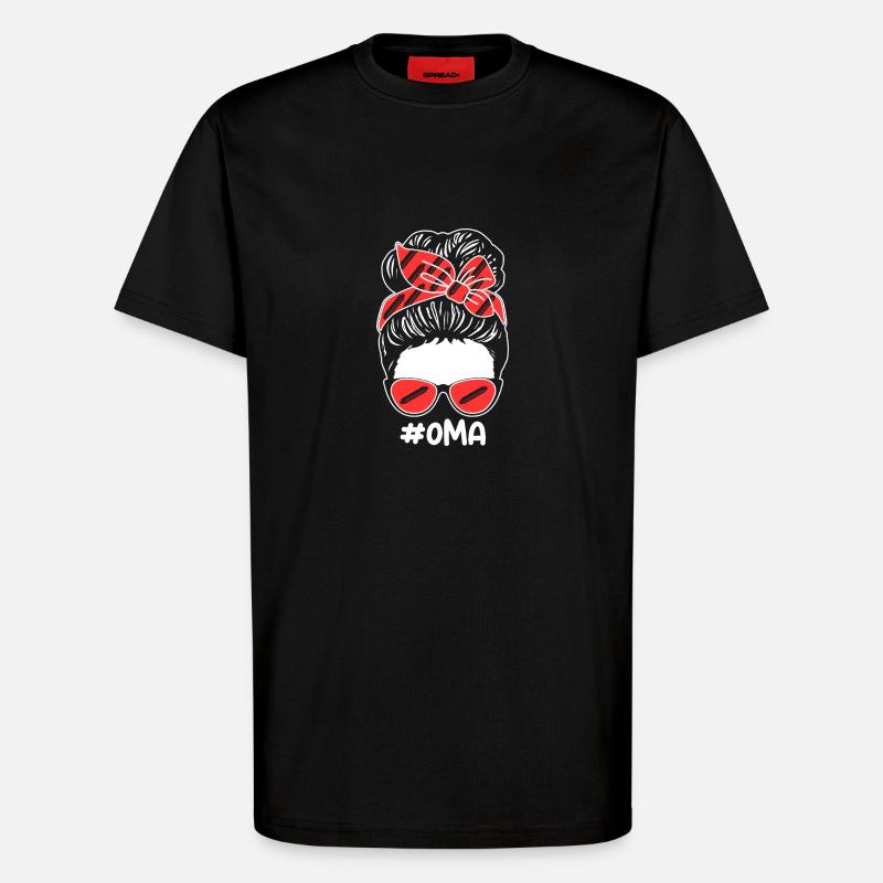 Harmonica Granny Harmonica - T-Shirt - made by SPREAD - SOLID BLACK