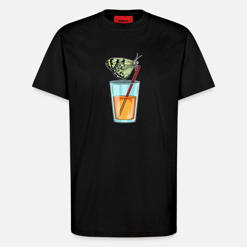 Jus de papillon - T-shirt bio décontracté fabriqué en UE - SOLID BLACK