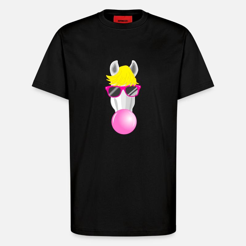 Cooles Pferd - T-Shirt - made by SPREAD - SOLID BLACK