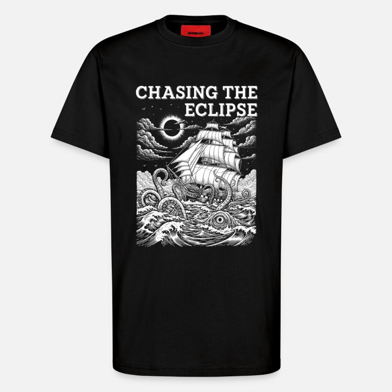 Solar Eclipse Adventure - T-Shirt - made by SPREAD - SOLID BLACK