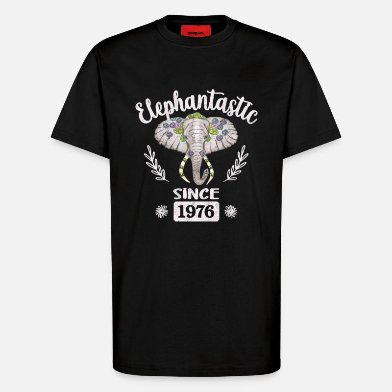 Elephantastic depuis 1976 - T-shirt bio décontracté fabriqué en UE - SOLID BLACK