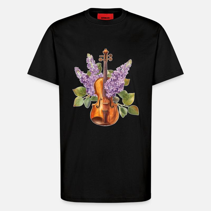 Violon Violon - T-shirt bio décontracté fabriqué en UE - SOLID BLACK