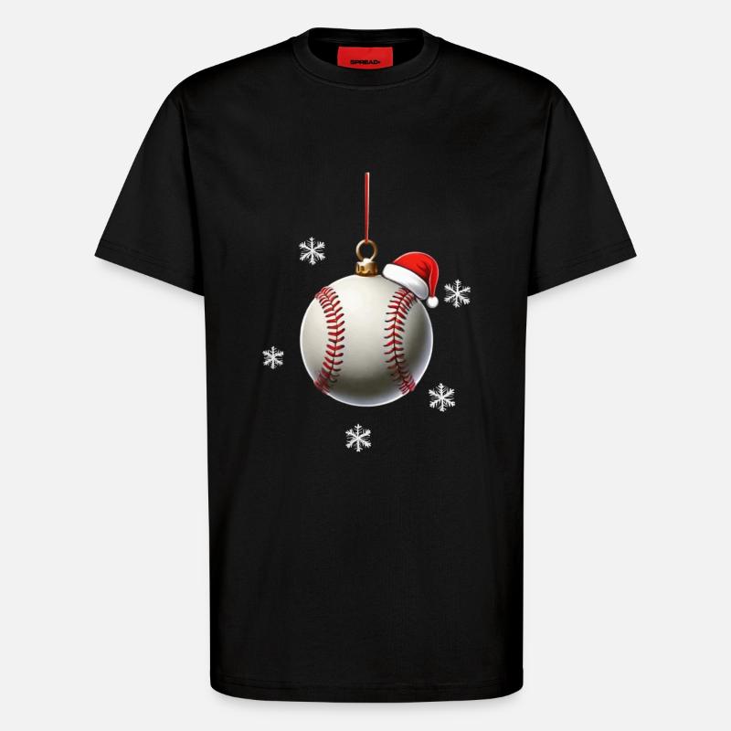 FROHE WEIHNACHTEN BASEBALL - T-Shirt - made by SPREAD - SOLID BLACK