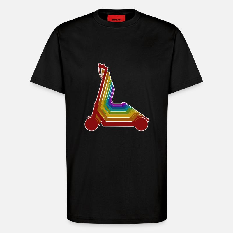 E-Scooter, Elektro Roller mit Akku - T-Shirt - made by SPREAD - SOLID BLACK