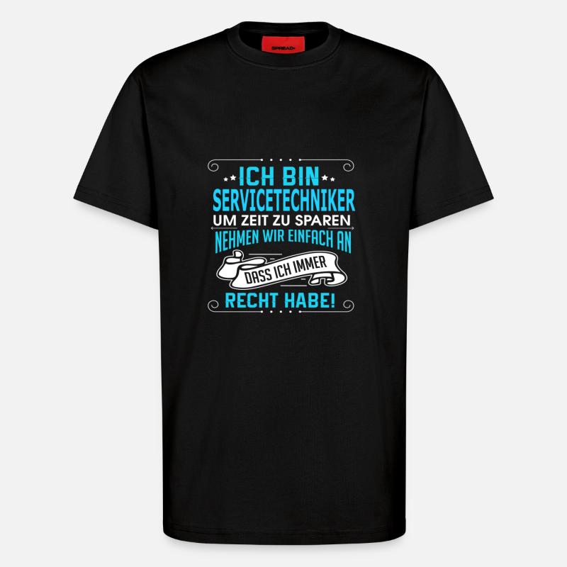 SERVICETECHNIKER - T-Shirt - made by SPREAD - SOLID BLACK