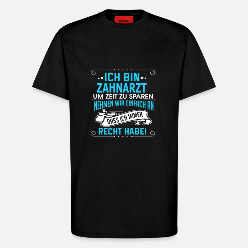 ZAHNARZT - T-Shirt - made by SPREAD - SOLID BLACK