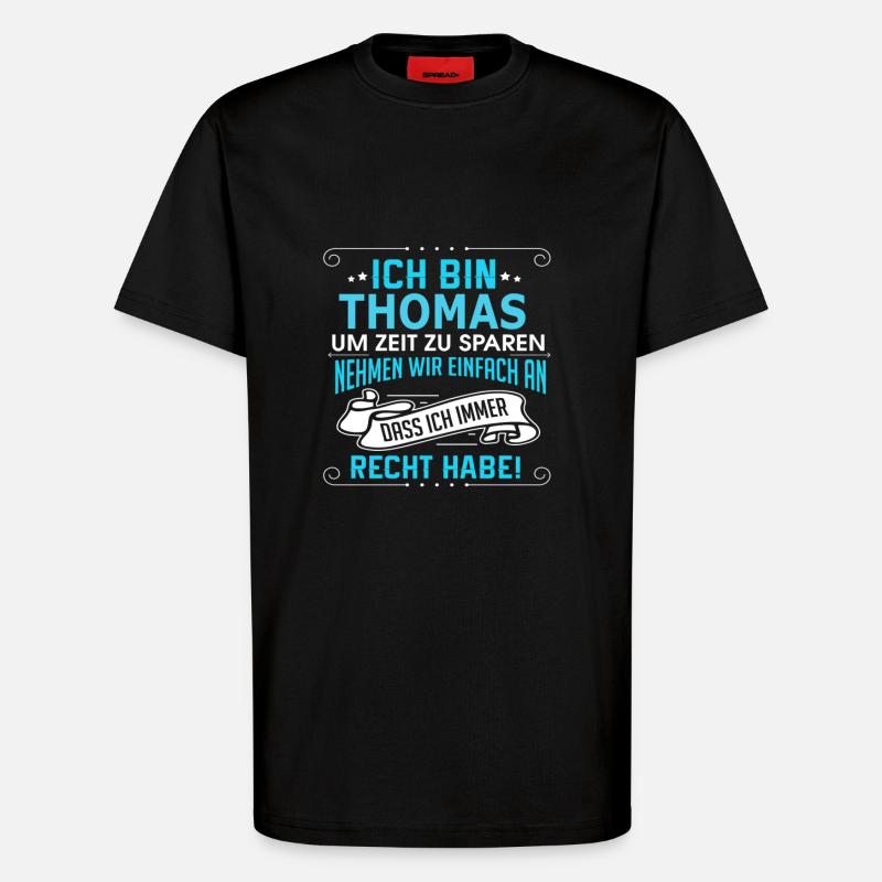 THOMAS - T-Shirt - made by SPREAD - SOLID BLACK