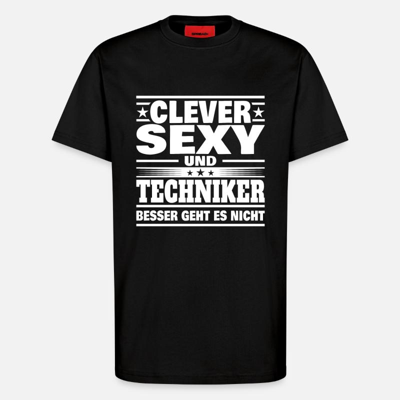 Clever Techniker - T-Shirt - made by SPREAD - SOLID BLACK