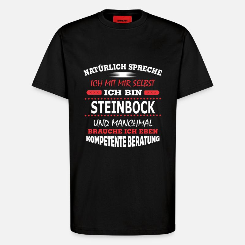 STEINBOCK - T-Shirt - made by SPREAD - SOLID BLACK