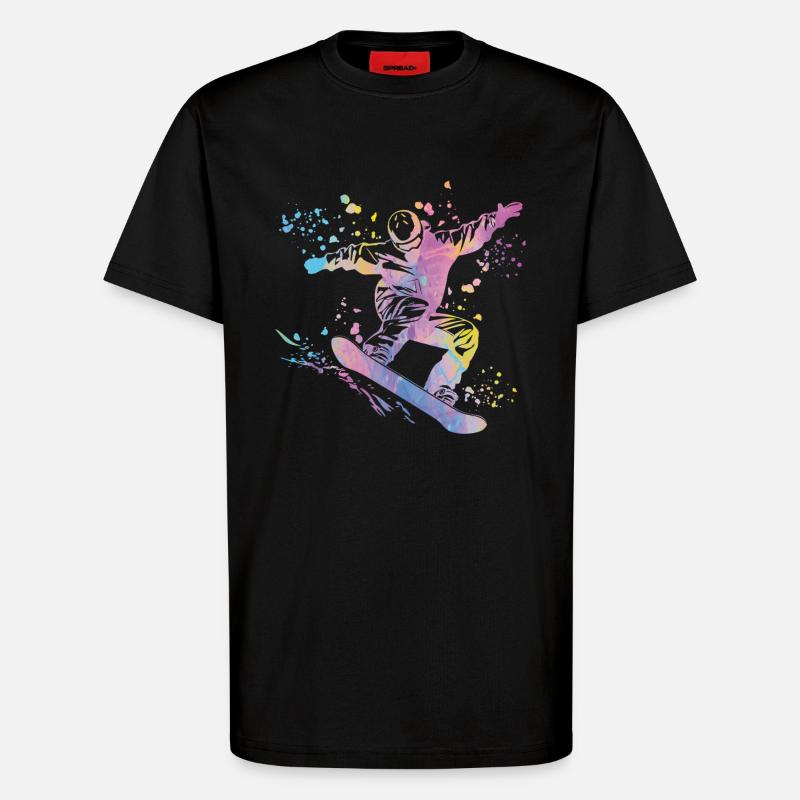 Snowboarder Snowboarding Snowboard - T-Shirt - made by SPREAD - SOLID BLACK