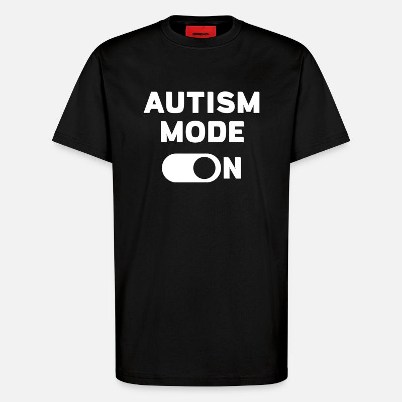 Mode autisme activé - T-shirt bio décontracté fabriqué en UE - SOLID BLACK
