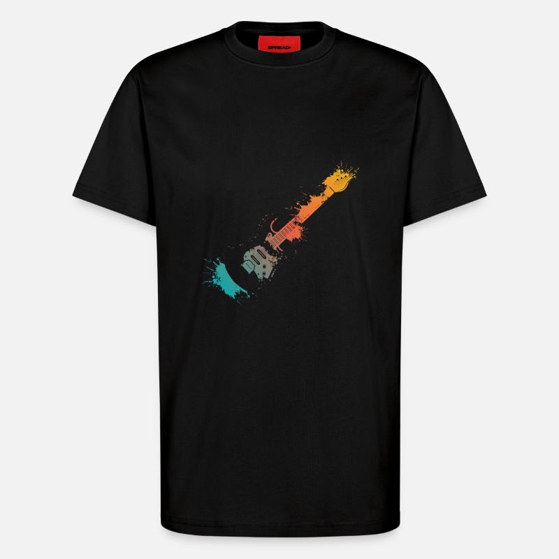 E-Gitarre Splash - T-Shirt - made by SPREAD - SOLID BLACK