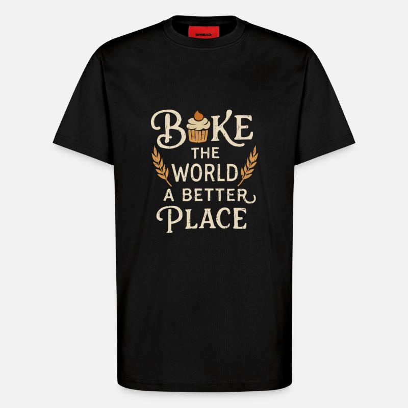 Back dich glücklich! - T-Shirt - made by SPREAD - SOLID BLACK