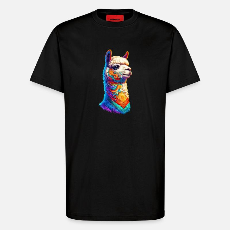 Alpaka - T-Shirt - made by SPREAD - SOLID BLACK