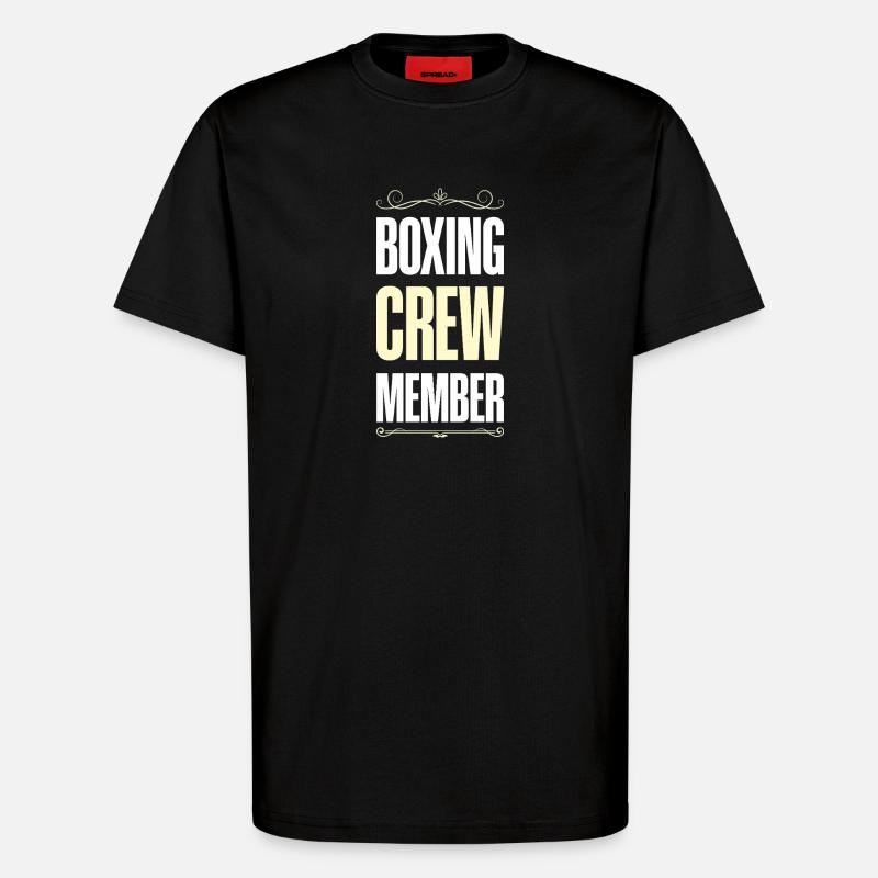 Équipe de boxe - T-shirt bio décontracté fabriqué en UE - SOLID BLACK